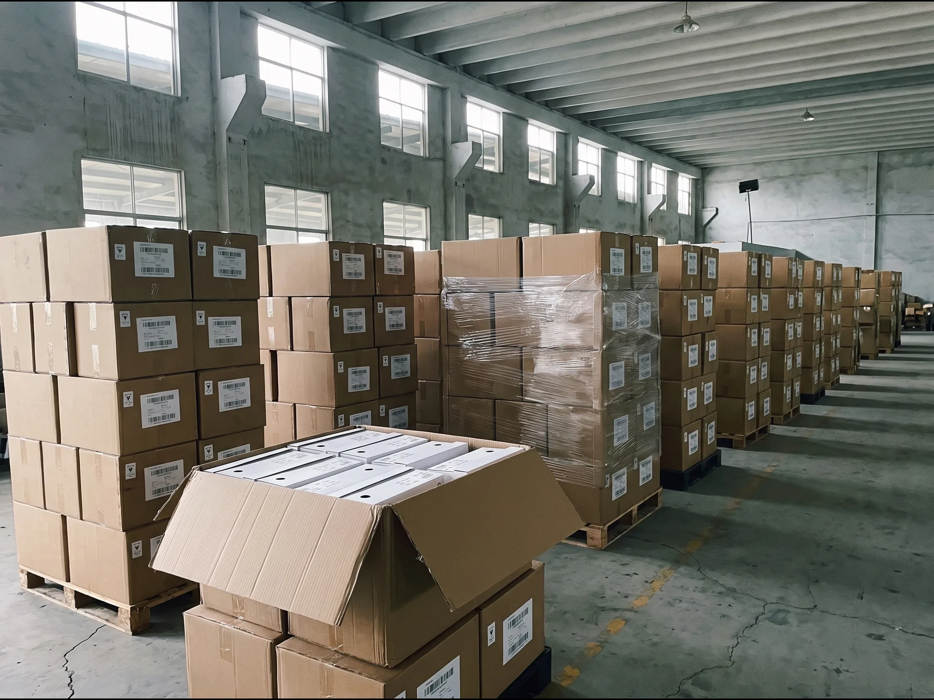 Baskets Slick pretes pour la distribution.